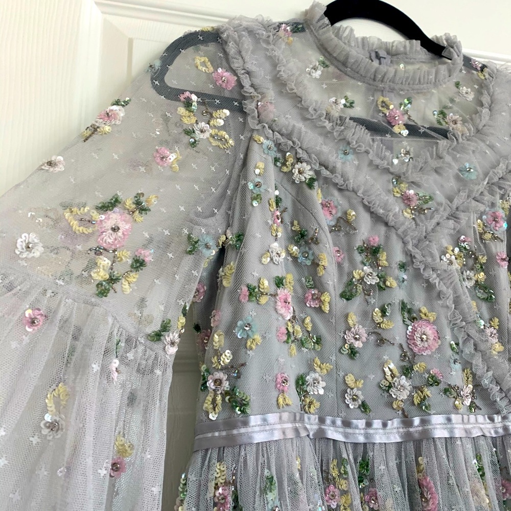 Needle & Thread Shimmer Ditsy Dress Size 10